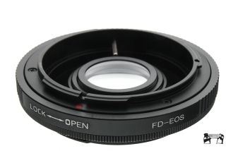Adaptér / redukce Canon FD na Canon EOS s optikou