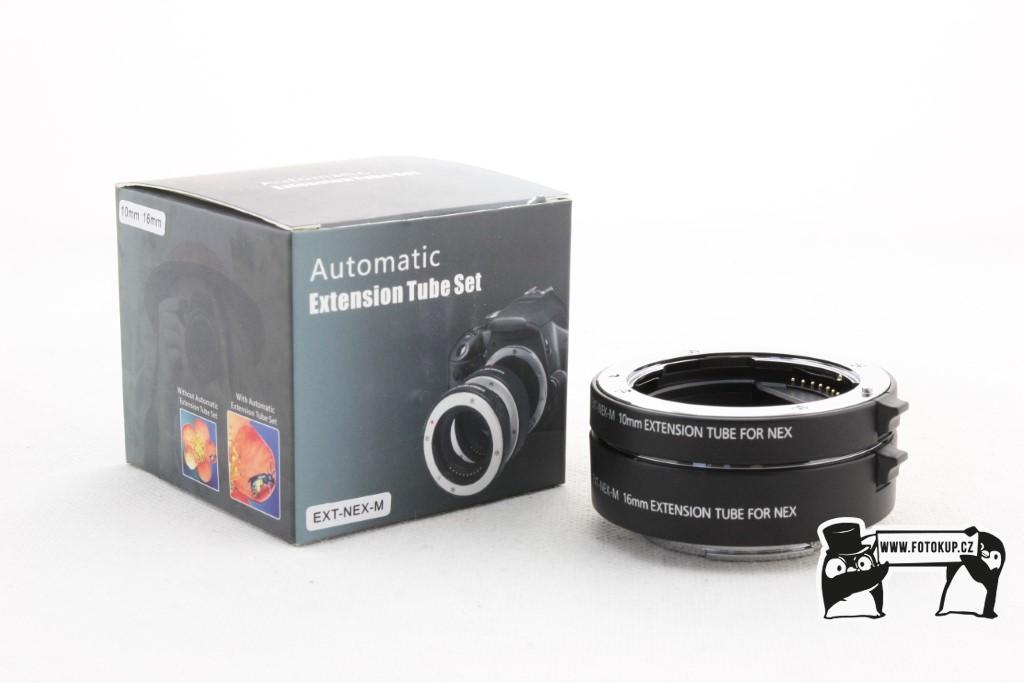 Mezikroužky 10mm/16mm pro Sony E Macro automatické kov