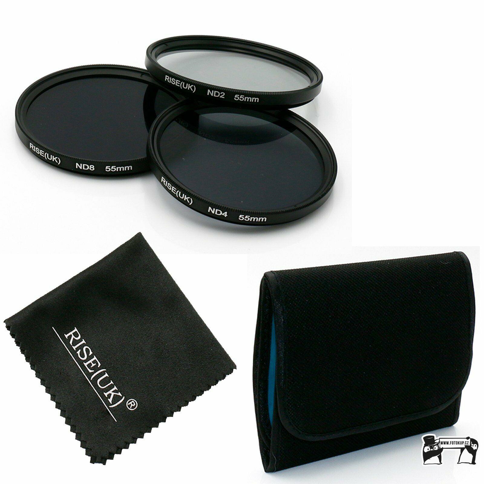 ND2,4,8 filtry set 55mm