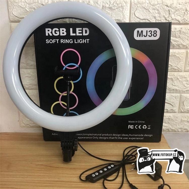 LED RGB stmívatelné kruhové světlo 38cm