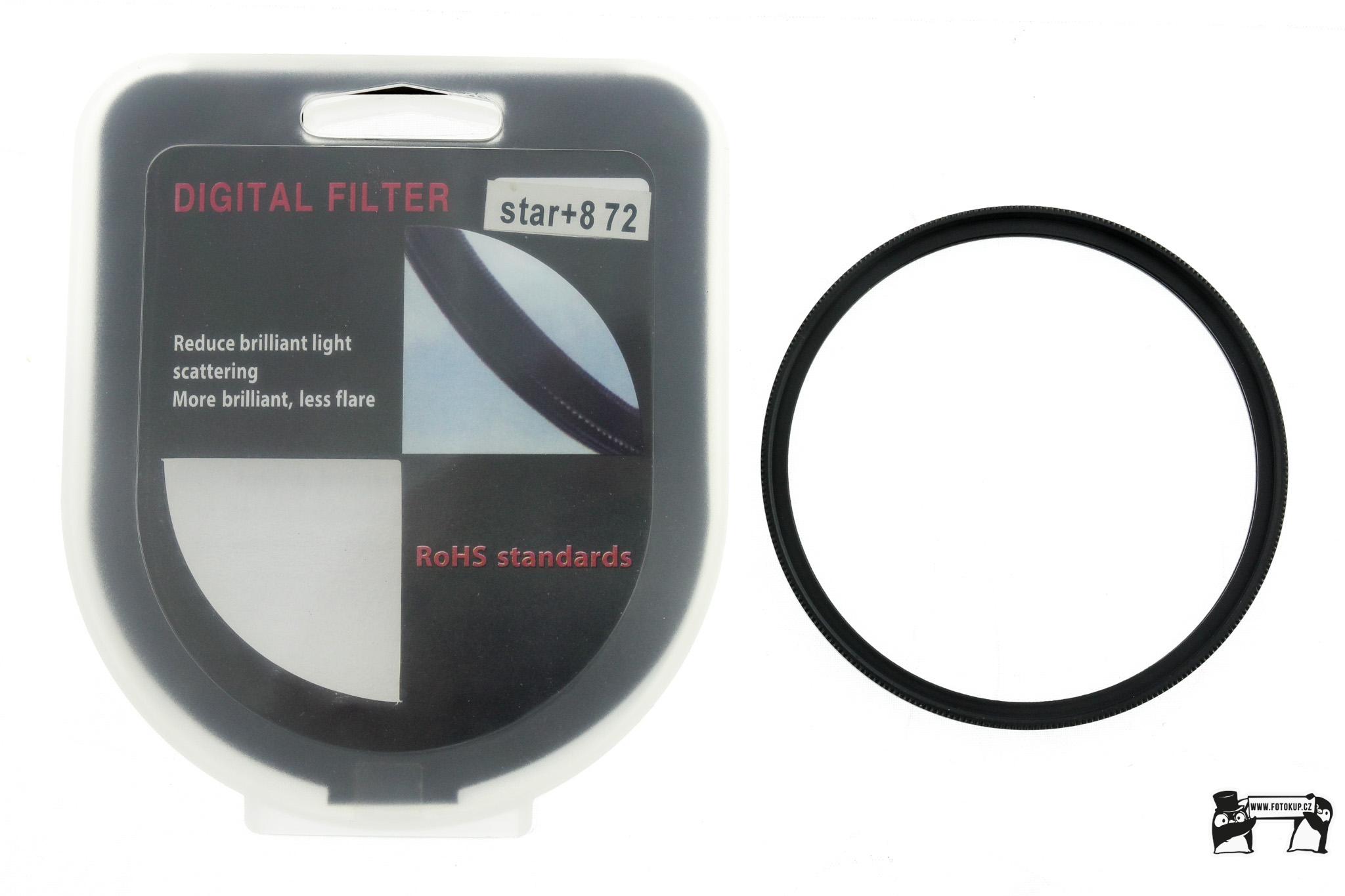 Fotografický filtr Star 8x  72mm – Hvězdičkový efekt pro noční focení