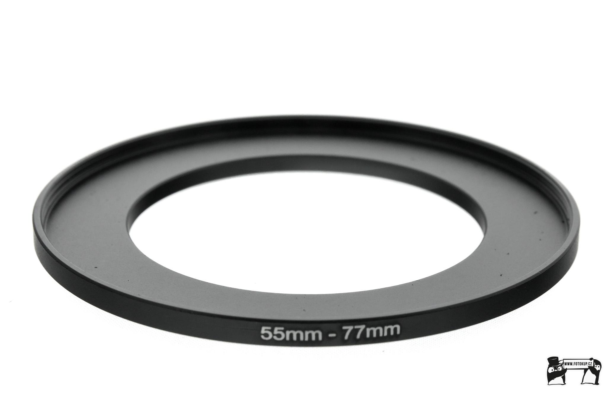 Redukční kroužek UP 55mm na 77mm – Umožňuje použití filtrů s odlišným závitem