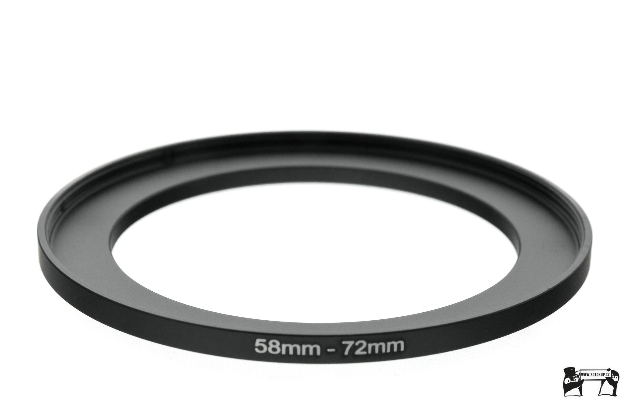 Redukční kroužek UP 58mm na 72mm – Umožňuje použití filtrů s odlišným závitem