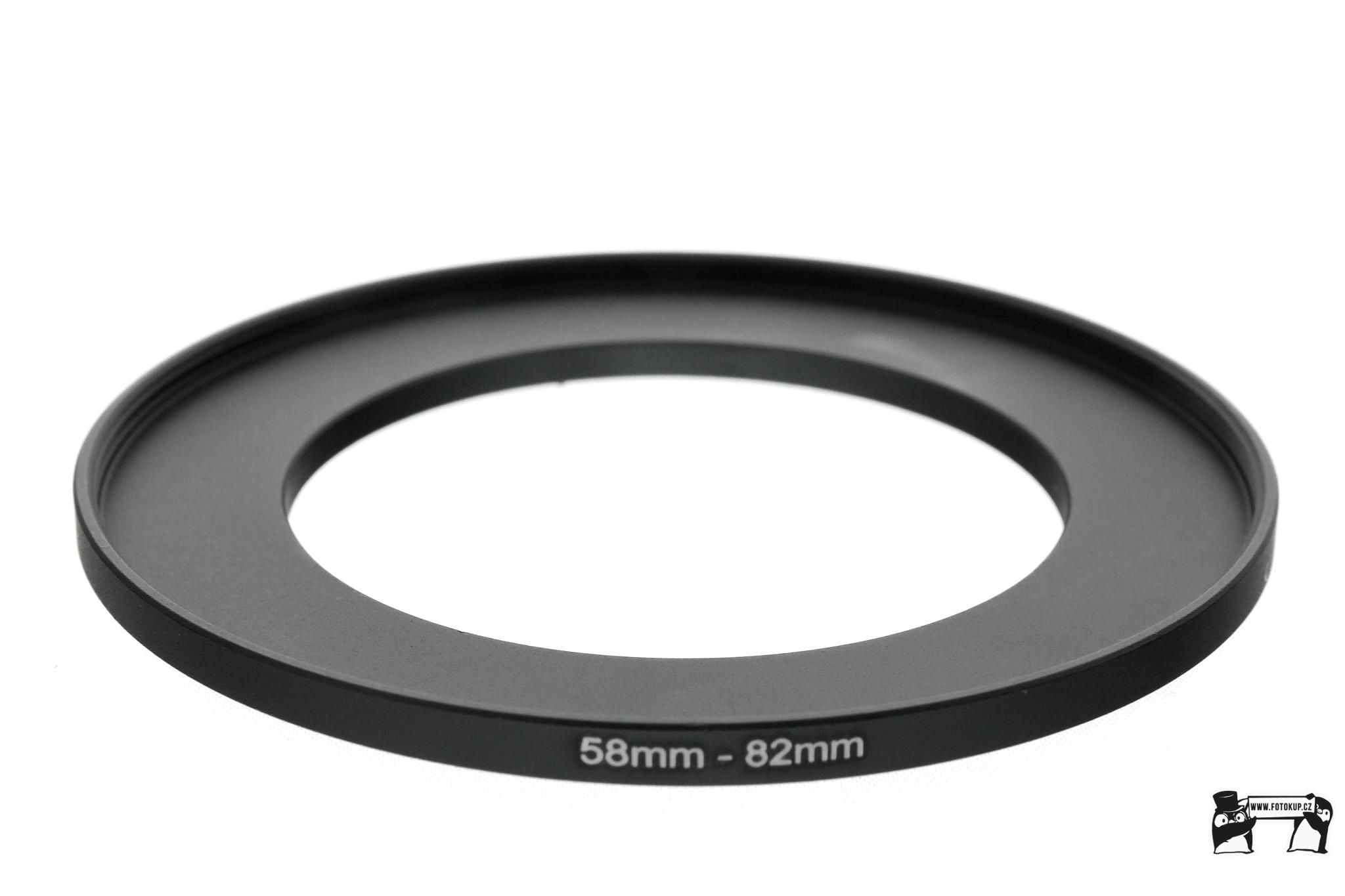 Redukční kroužek UP 58mm na 82mm – Umožňuje použití filtrů s odlišným závitem