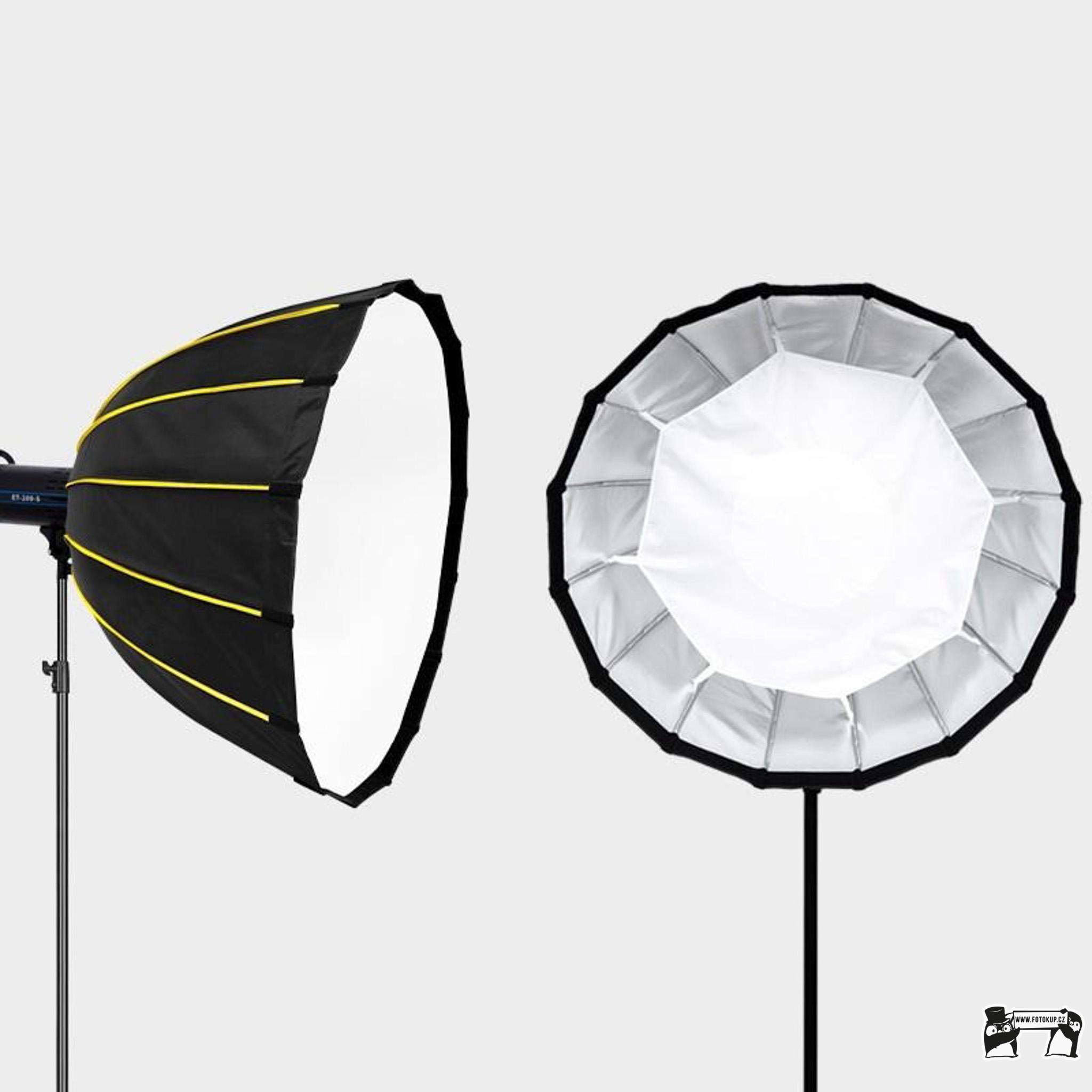 90CM Deep Mouth Parabolic COB Lamp Softbox – Quick Set-up Softbox s voštinami