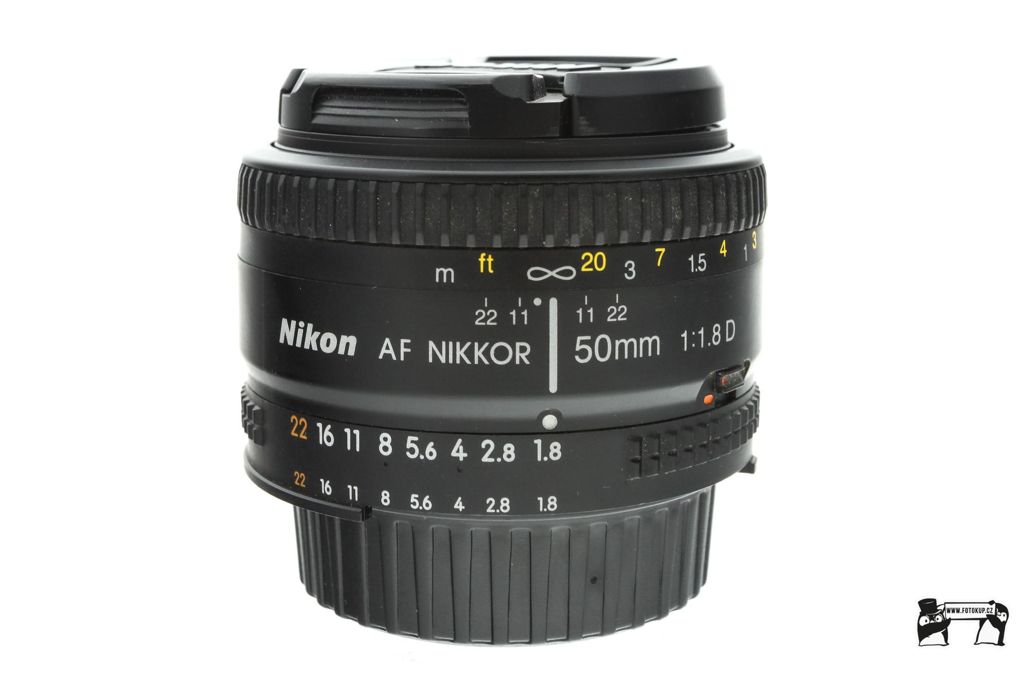 Nikon AF NIKKOR 50mm f/1.8D – bazarový objektiv pro Nikon F (Full-Frame)