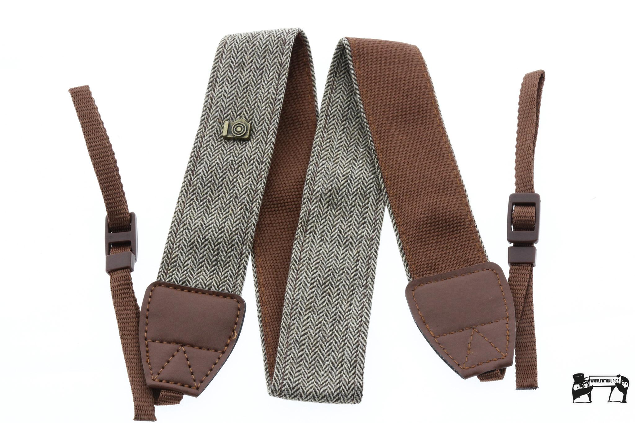 Popruh na krk vintage hnědá