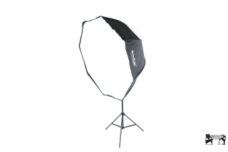 SoftBox s paticí pro 4xE27, 120cm Octagon 2v1