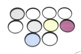 Filtry mix. 10ks 52mm bazar